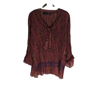 Apostrophe paisley Top, women’s 1X